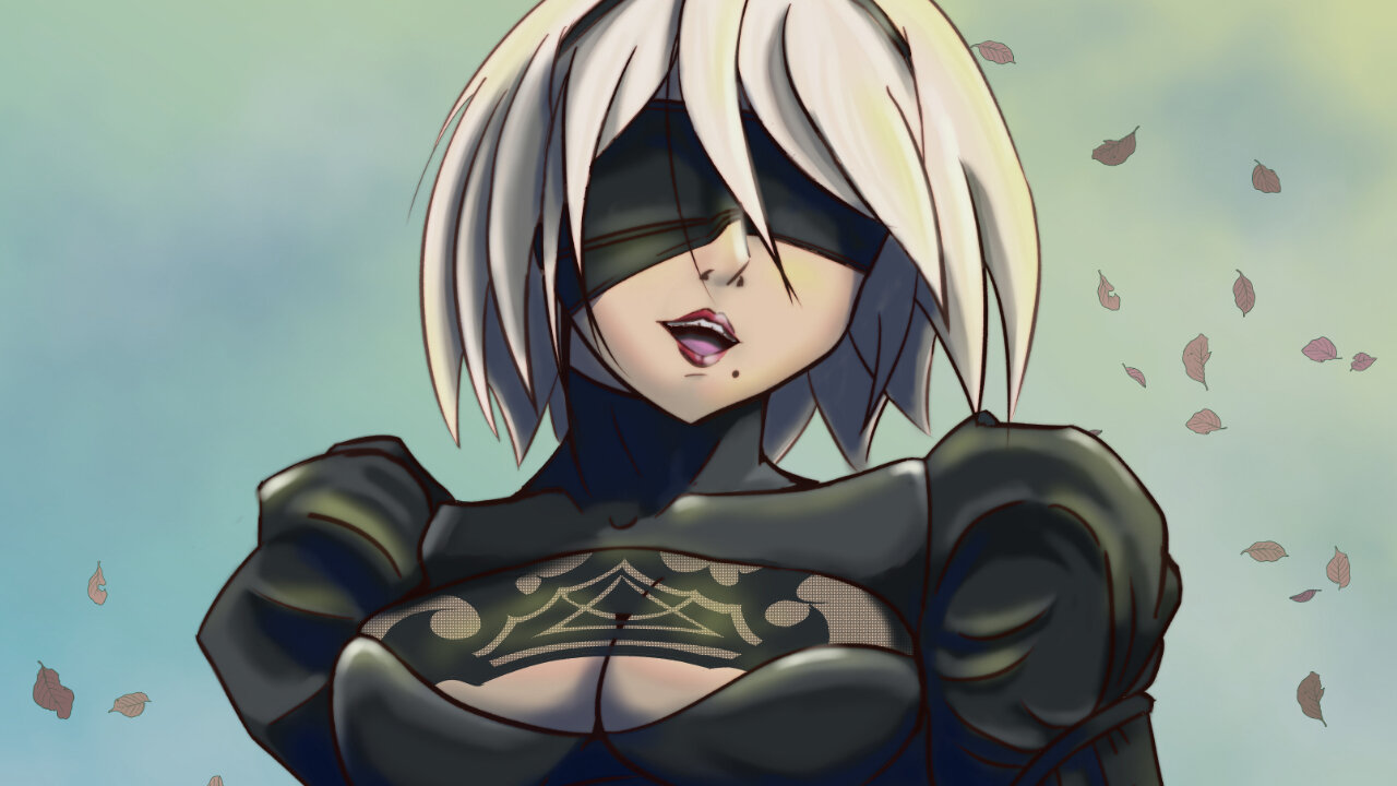 Speed Drawing 2B - Nier Automata Art Timelapse