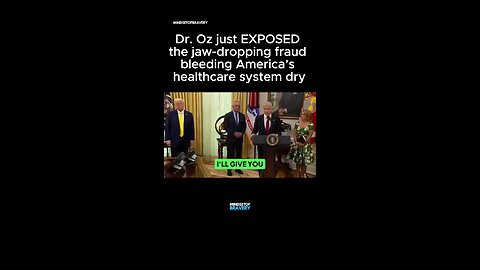 Dr. Ozone just EXPOSED the jaw-dropping fraud fraud bleeding America's healthcare system dry...