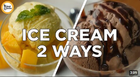 Mango Ice cream & Chocolate Ice cream recipe by Food Fusion