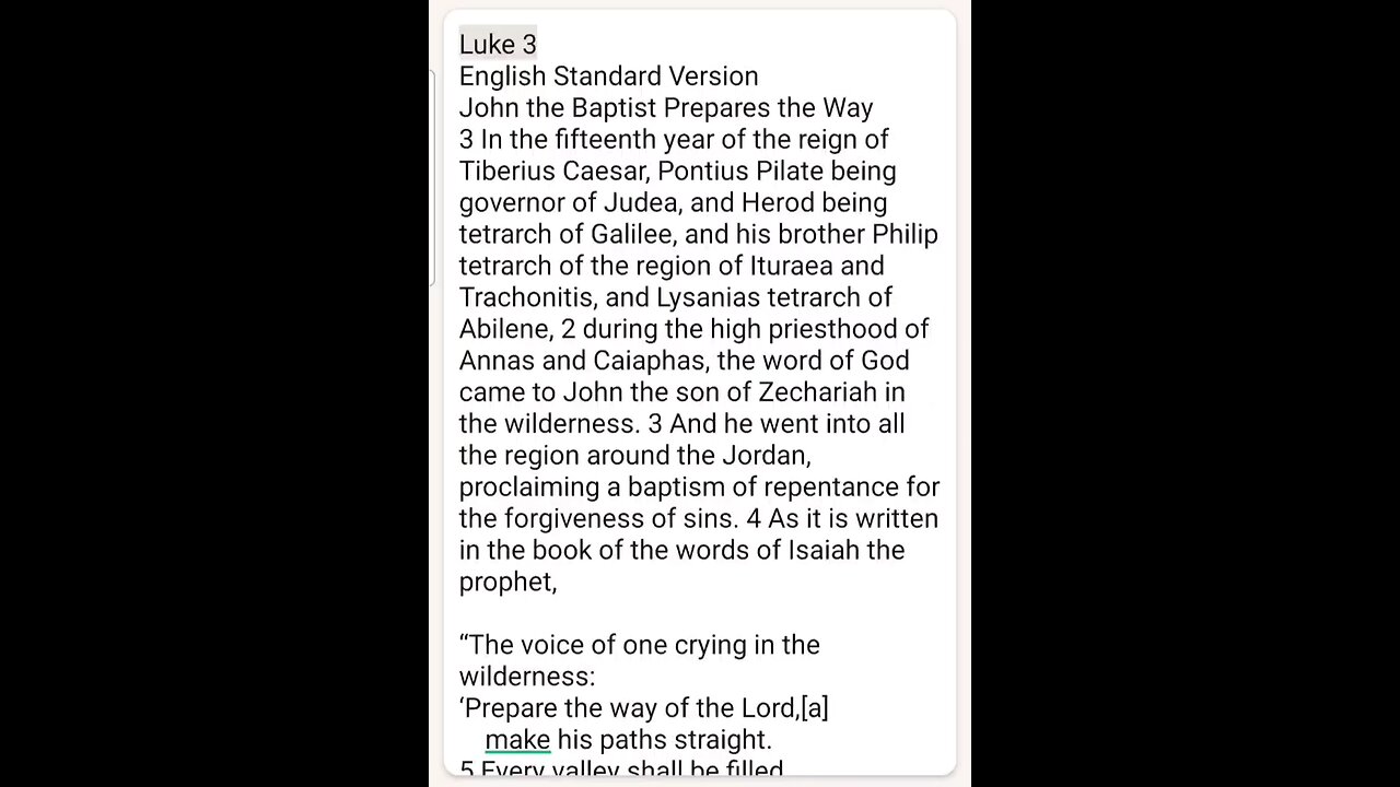 Luke Chapter 3 ESV