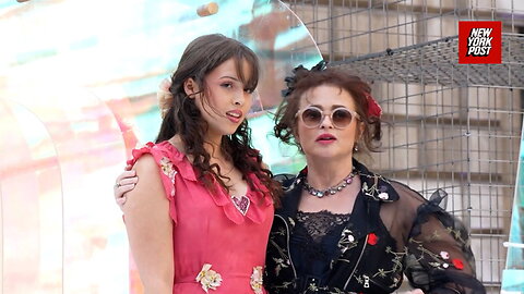 Tim Burton and Helena Bonham Carter's rarely-seen daughter Nell hits the red carpet with her mom