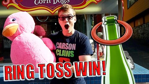 RING TOSS CARNIVAL GAME WIN!
