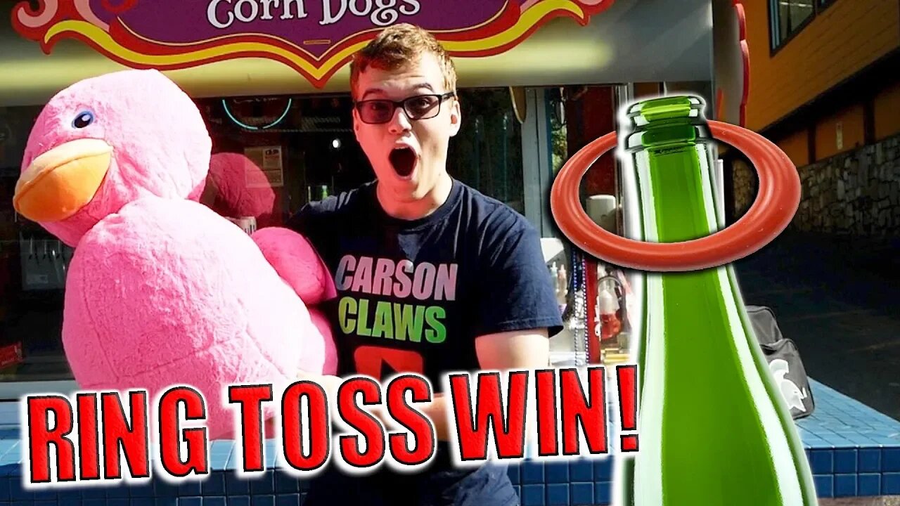 RING TOSS CARNIVAL GAME WIN!