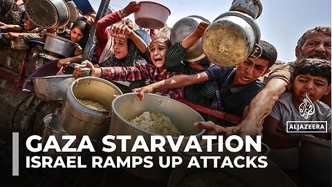 Displaced Palestinians in Gaza City battle hunger as Israeli ground operations intensify