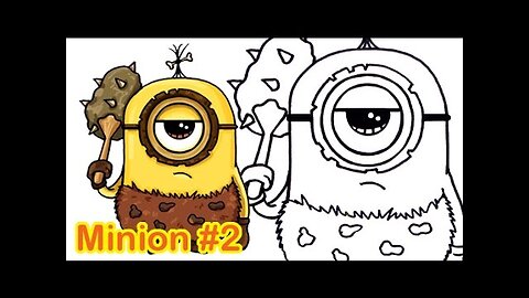 How to Draw a Caveman Stuart Minion Cute Step by Step