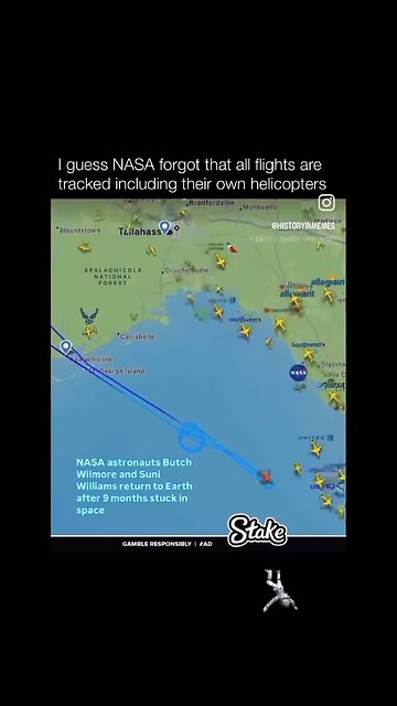 Nasa forgot that flights are tracked