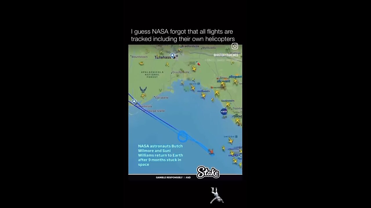 Nasa forgot that flights are tracked