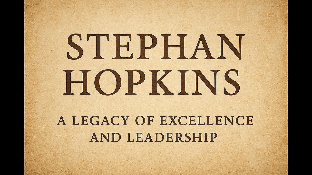 Stephan Hopkins: A Legacy of Excellence and Leadership