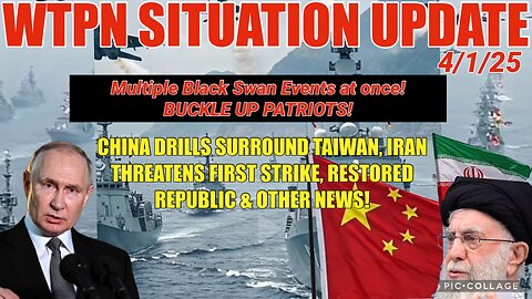 Iran threatens first strike on Diego Garcia, China surrounds Taiwan, Black swan events coming.