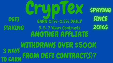 Cryptex|Another Affiliate Withdraws Over $500K & Over Multiple Withdrawals Paid To Him!