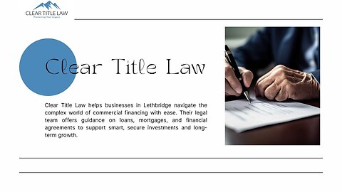 Secure Commercial Financing Solutions in Lethbridge