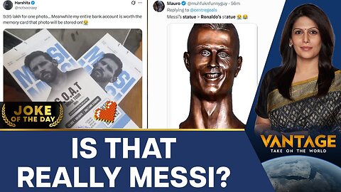 Messi's Statue in Kolkata Triggers Meme Fest Ahead of His Arrival | Vantage With Palki Sharma