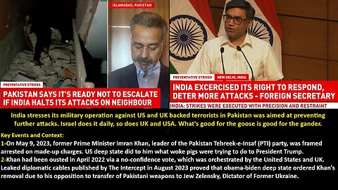 India stated, its military operation against US and UK backed terrorists in Pakistan was aimed at preventing further attacks. Israel does it daily, so does UK and USA. What's good for the goose is good for the gander.