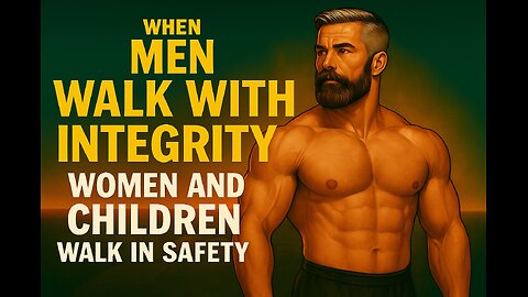 When men walk with integrity, women and children walk in safety.
