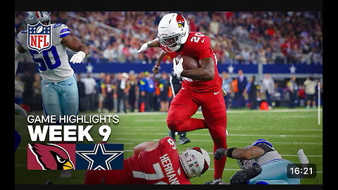 NFL:Arizona Cardinals vs Dallas Cowboys NFL week 9 highlights