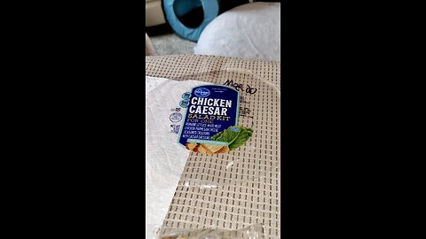 Eating Kroger Chicken Caesar Salad Kit For One, Dbn, MI, 3/18/25