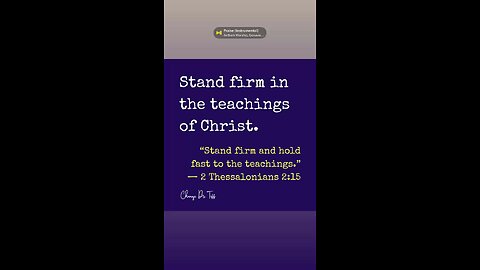 Stand firm