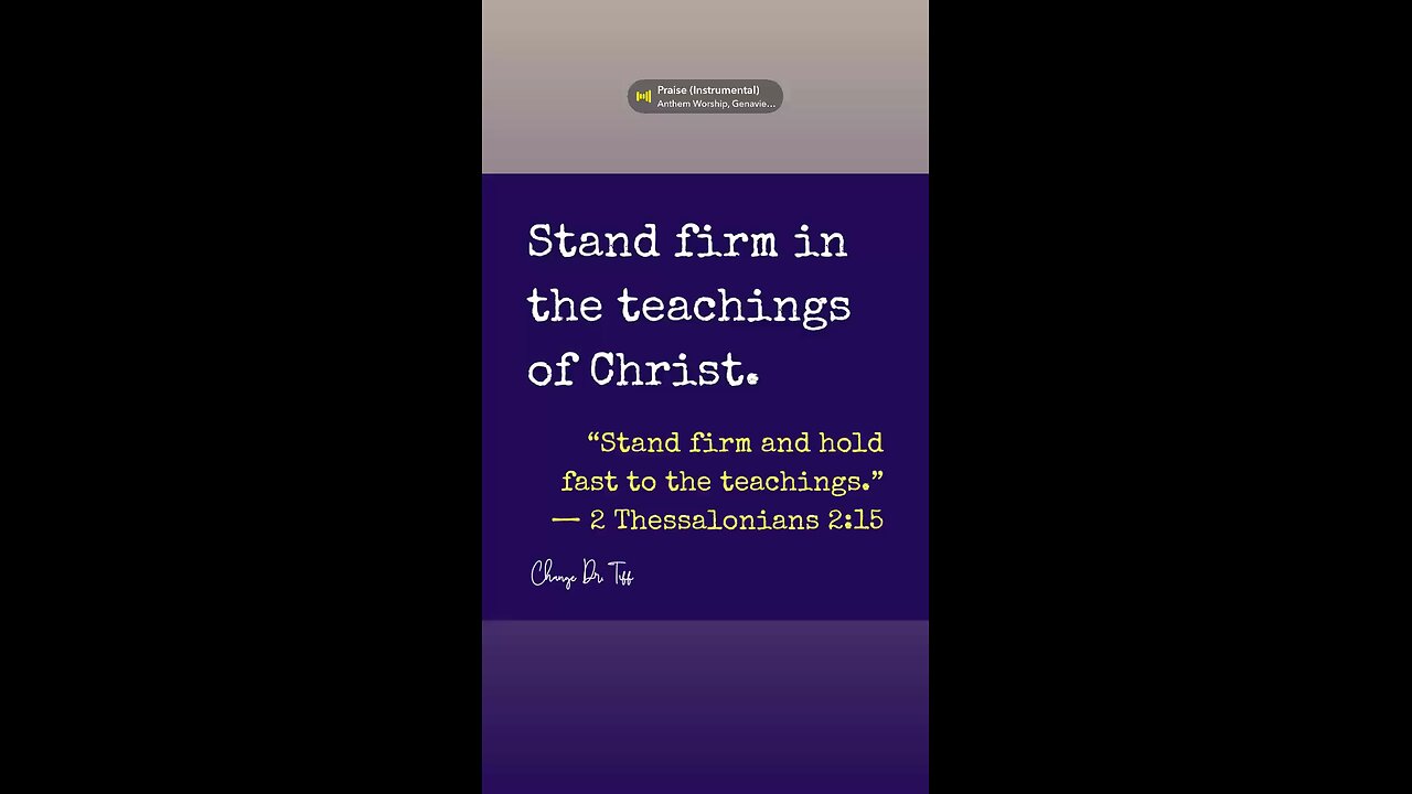 Stand firm