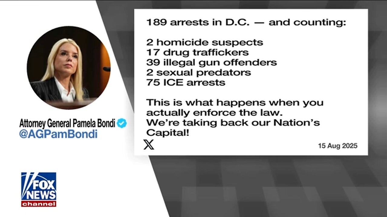 Pam Bondi announces nearly 200 arrests in Trump crime crackdown