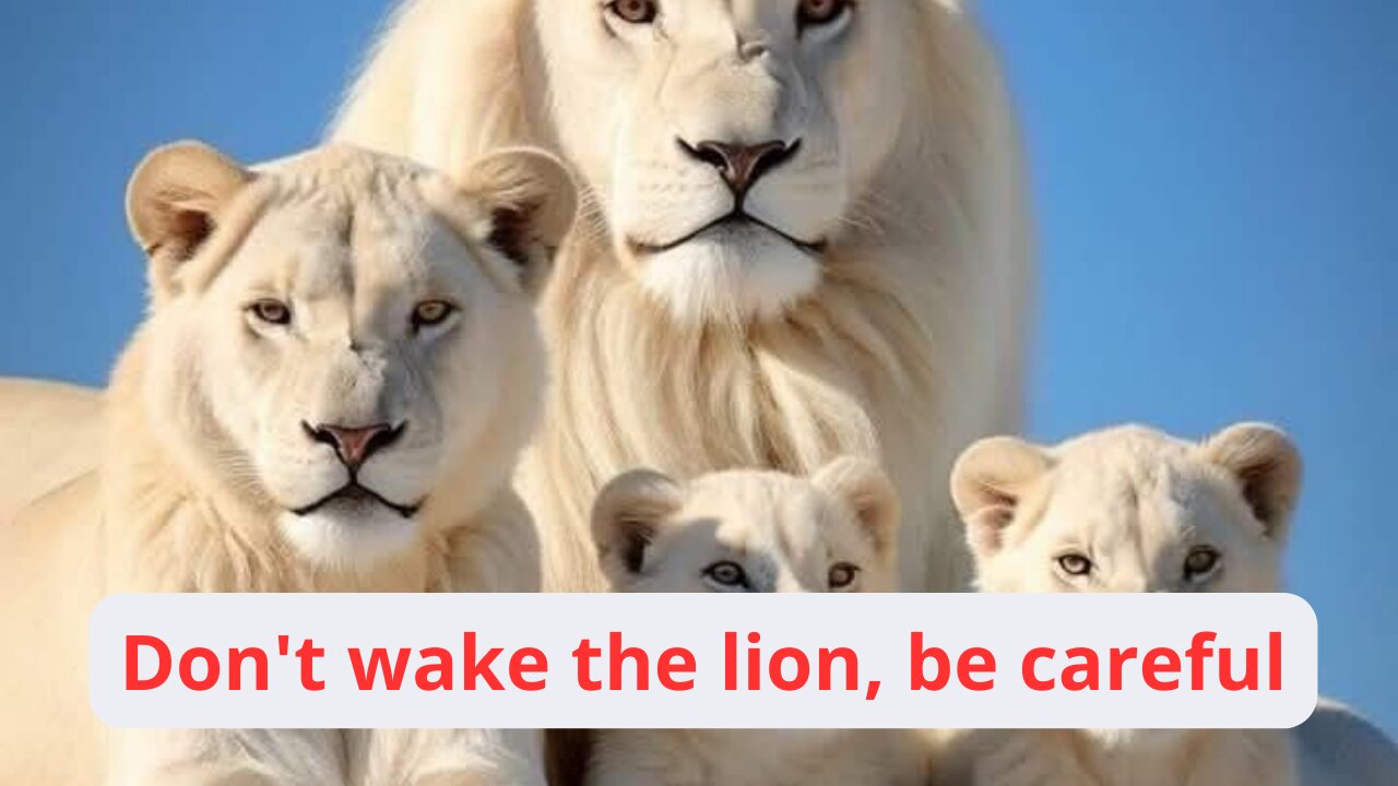 The lion was stopped from sleeping, so what did he do to them? #lion