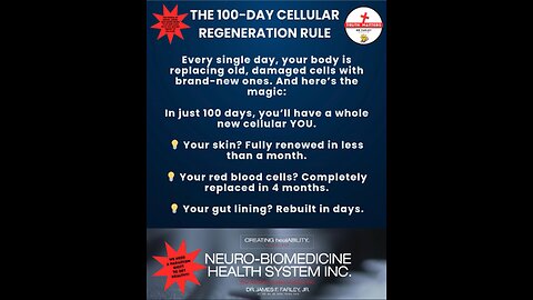 In 100 days, you could have a whole new cellular YOU.