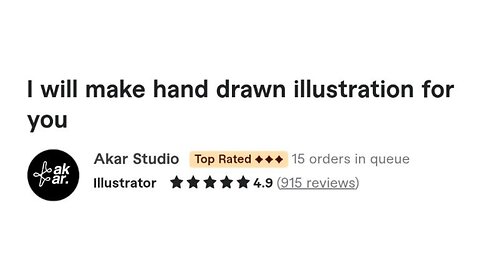 I will make hand drawn illustration for you
