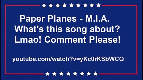 Paper Planes - M.I.A. What's this song about? Lmao! Comment!
