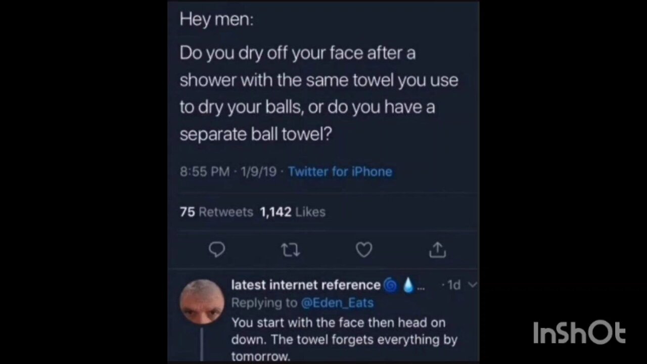 Do you dry off your face after a shower with the same towel you use to dry your balls, or