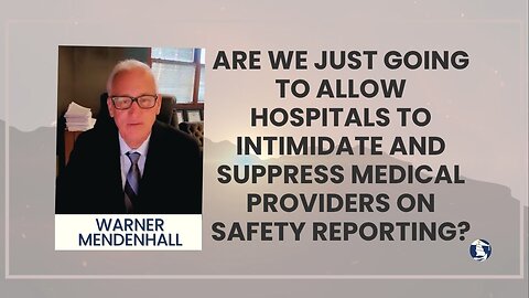 Are we just going to allow hospitals to intimidate & suppress medical providers on safety reporting?
