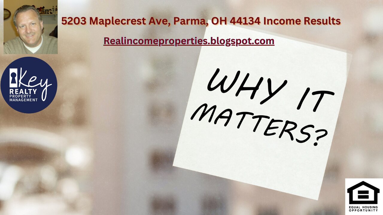 Why it Matters on Income Real Estate..
