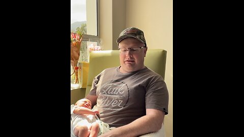 Dads reaction to newborns first diaper