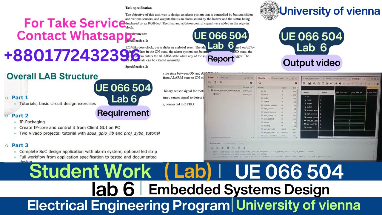 Client Work (Lab )| UE 066 504 Lab 6 Real-Time Alarm System with RGB LED | University of Vienna