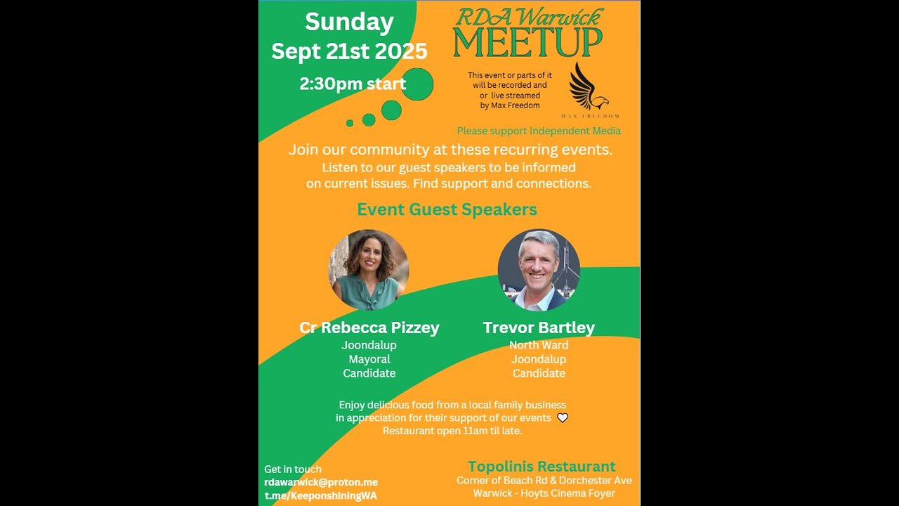 City of Joondalup elections special event at Topolinis