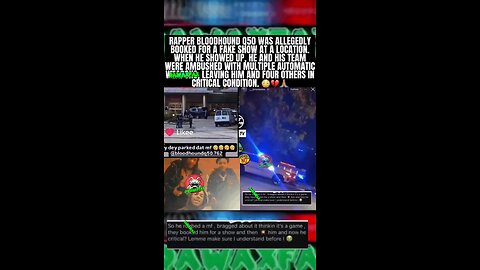 Rapper Bloodhound Q50 was allegedly booked for a fake show at a location. When he showed up 💥