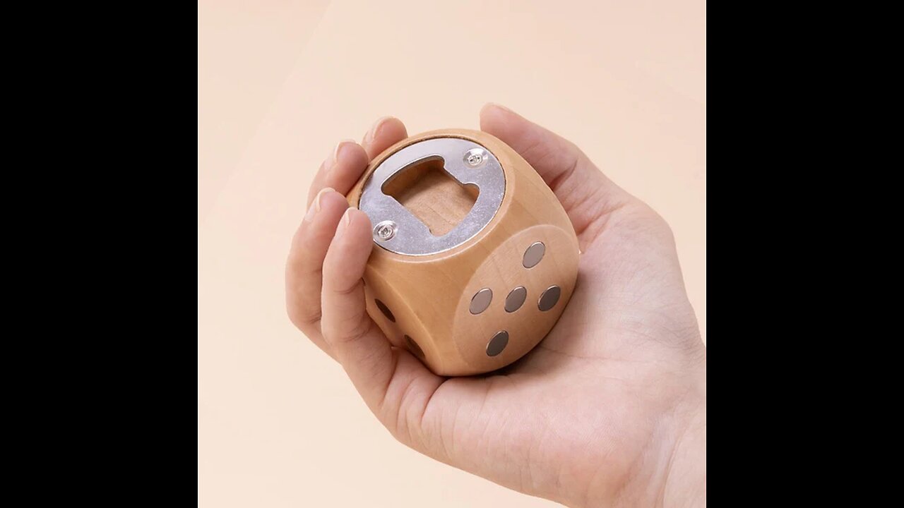 Solid Wood Beer Dice Bottle Opener