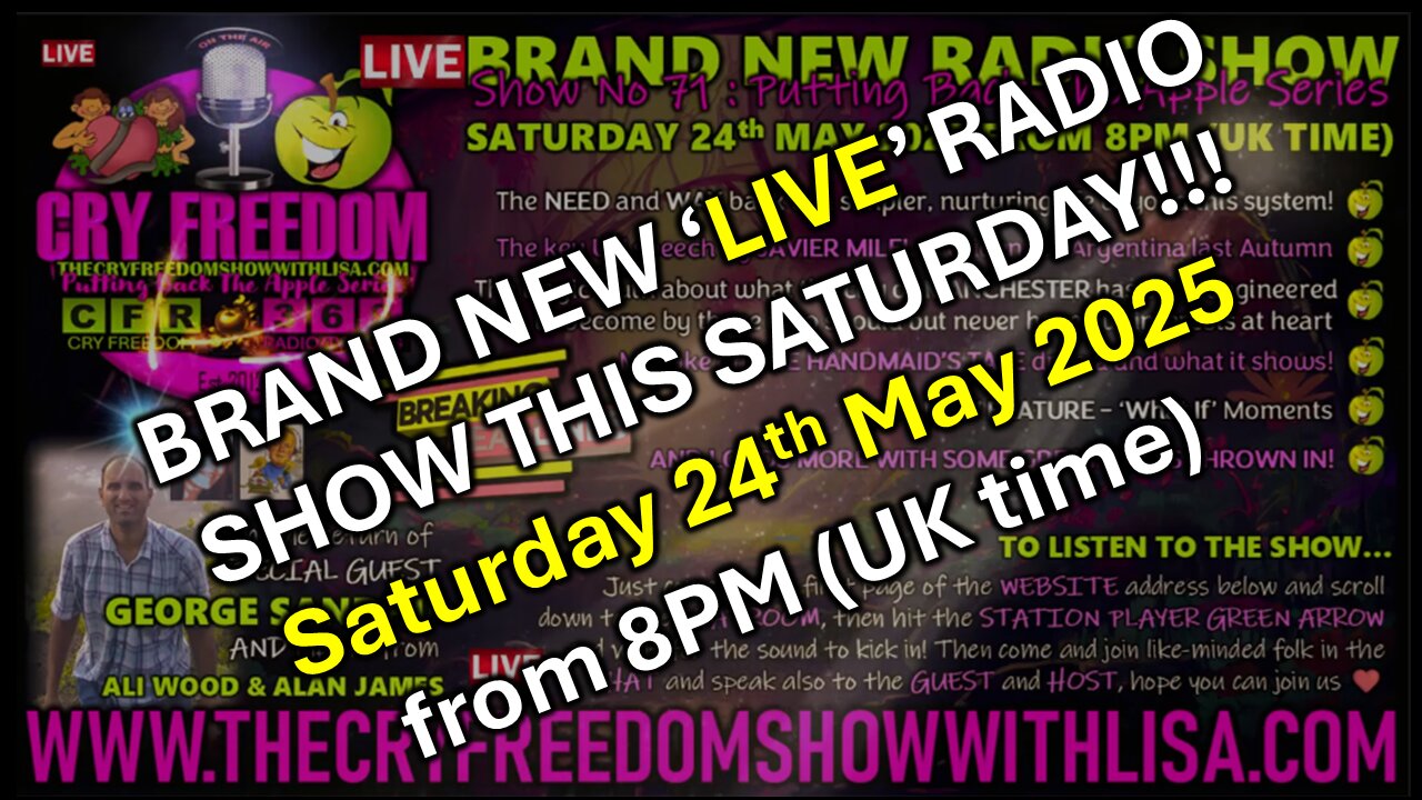 🚨BRAND NEW 'LIVE' RADIO SHOW THIS SATURDAY 24th MAY🚨from 8PM (UK time)