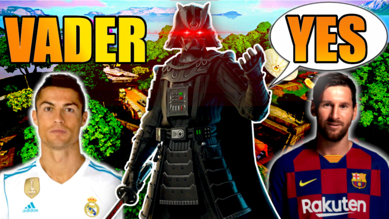 We Asked DARTH VADER: Ronaldo or Messi? (Fortnite Galactic Battle)