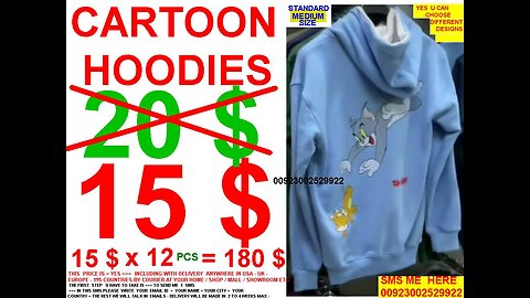 Cartoon hoodies for elders , 15$ with including delivery USA UK All EUROPE at your home