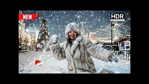 FUERTES NEVADAS EN MOSCÚ • Paseo invernal en Rusia • Navidad y Año Nuevo 2026