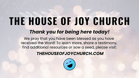 JOY NIGHT | with Pastor Kevin