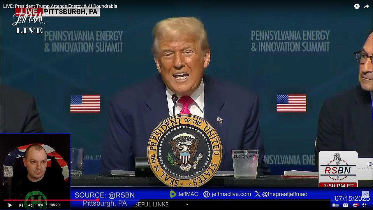 LIVE: President Trump Attends Energy & AI Roundtable