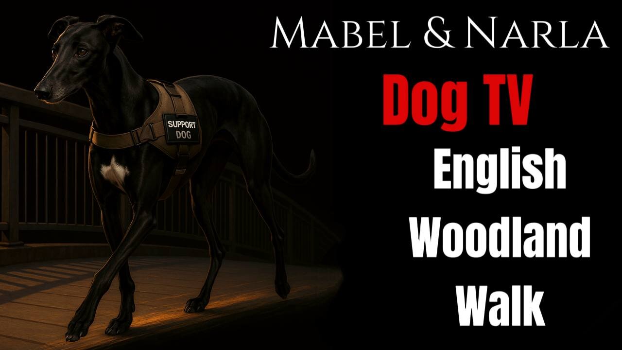 Dog TV: Mabel & Narla Walks | English Woodland Walk | Greyhound POV Walk | TV For Lonely Dogs