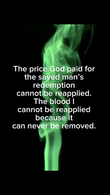 The Blood Cannot Be Reapplied