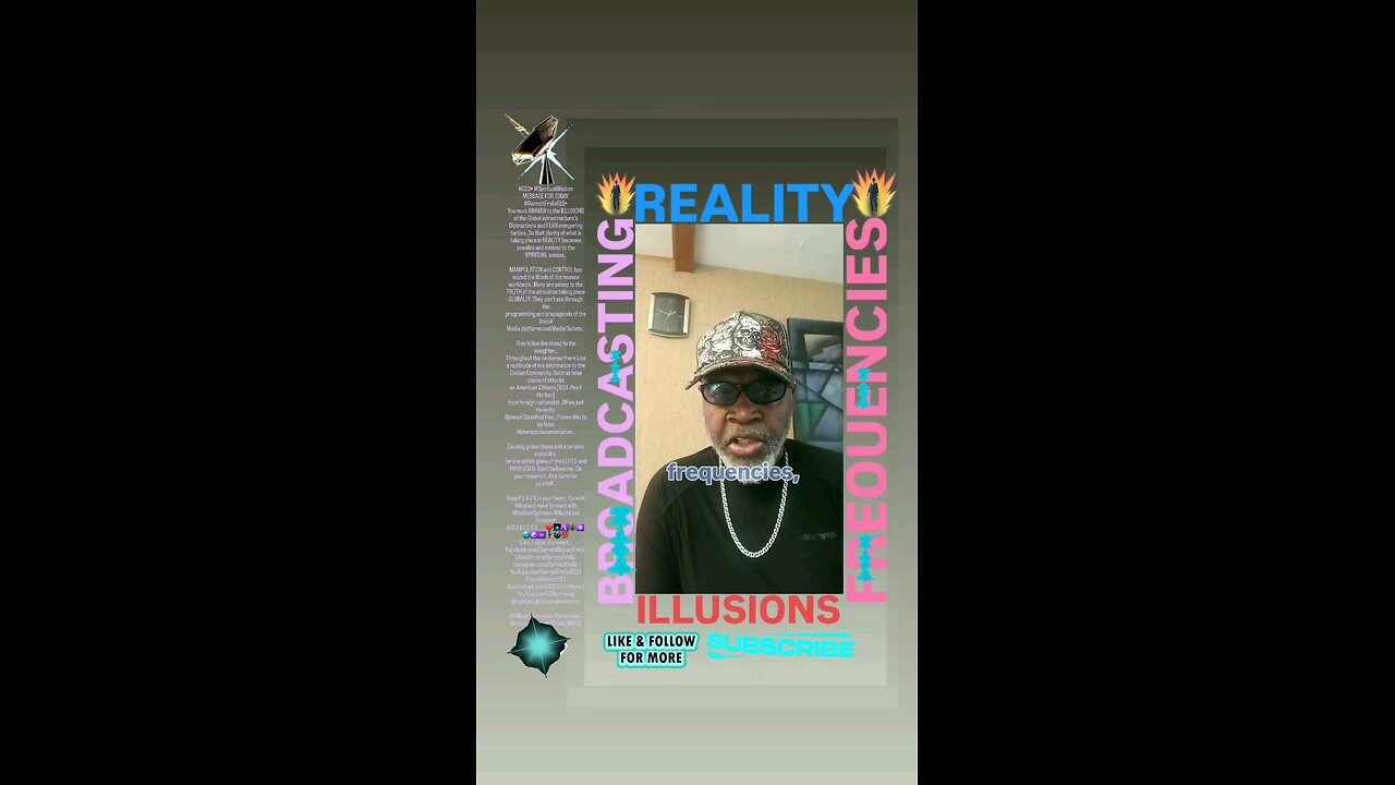 ▪︎REALITY AND ILLUSIONS..BROADCASTING FREQUENCIES▪︎