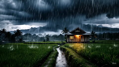 Whispers of Rain in the Indonesian Fields #RainyDay #IndonesianCountryside #PeacefulStorm