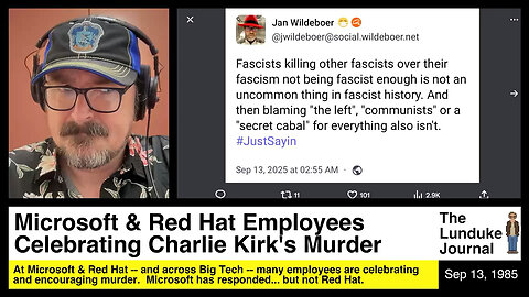 Microsoft & Red Hat Employees Celebrating Charlie Kirk's Murder