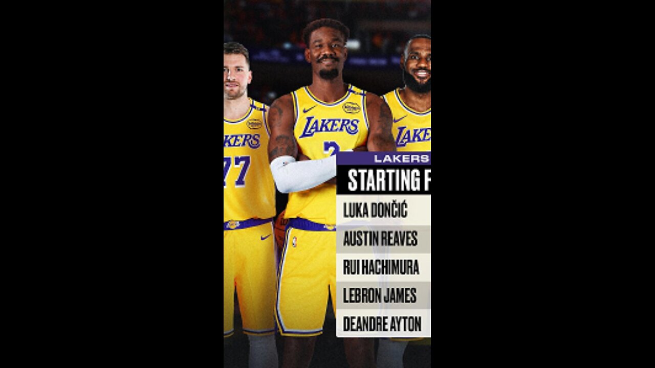🏀 LA Lakers Starting Five (Projected)