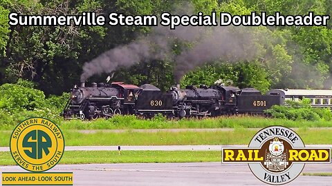 Summerville Steam Special Doubleheader Chase from Chattanooga TN to Summerville GA