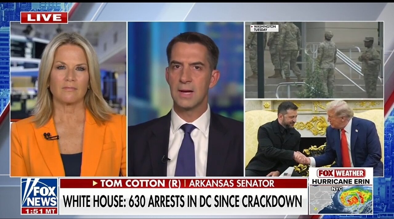 Sen Tom Cotton: ZERO Murders Since Trumps DC Crime Crackdown