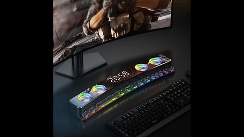 Bluetooth Gaming Speaker, with RGB Lighting, Dual Speakers, Mechanical Buttons, Clock & Alarm